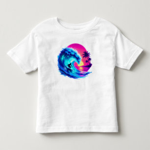 Camiseta De Bebé Verano Playa Acuarela PNG Océano Tropical Vibrante