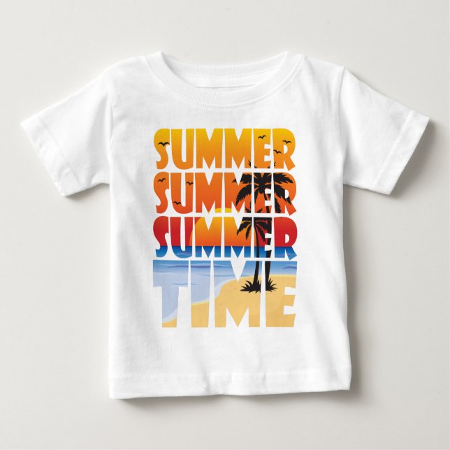 Camiseta De Bebé ¡Verano verano, hora! (Anverso)