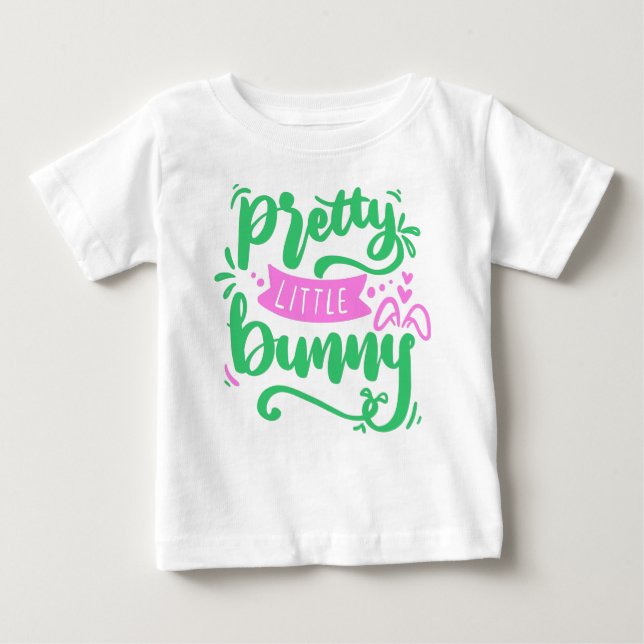 Camiseta De Bebé Verde azulada Cita De Pascua De Bonito De Niñita R (Anverso)