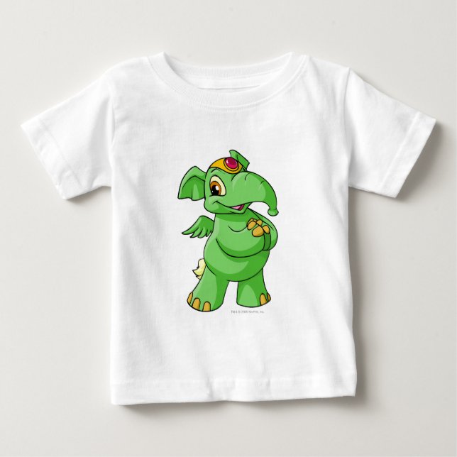 Camiseta De Bebé Verde de Elephante (Anverso)