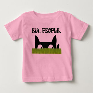 Camiseta de bebé verde gato