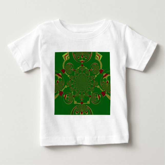 Camiseta De Bebé Verde vintage (Anverso)