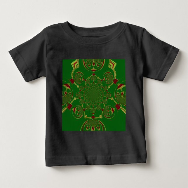 Camiseta De Bebé Verde vintage (Anverso)