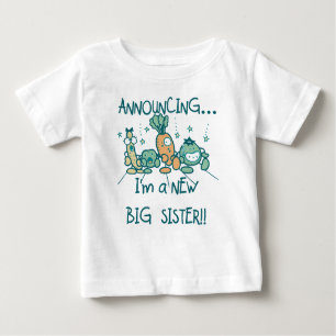 Camiseta De Bebé Verduras divertidas Nueva Gran Hermana