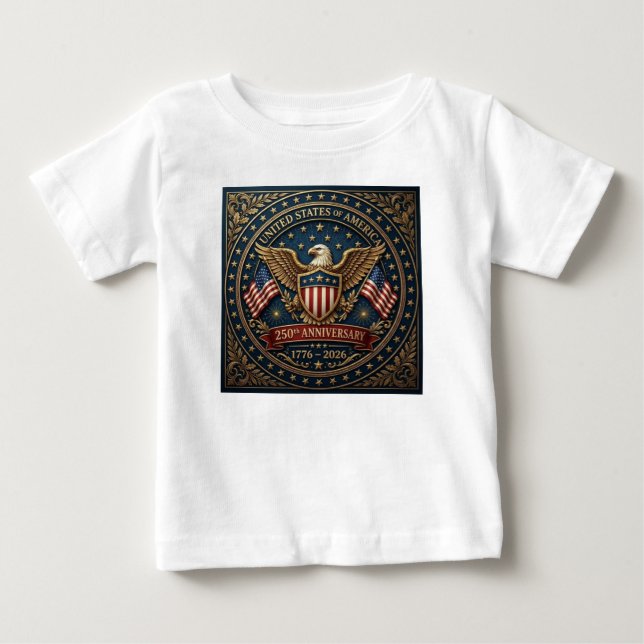 Camiseta De Bebé Versión 250 de Estados Unidos 3 (Anverso)