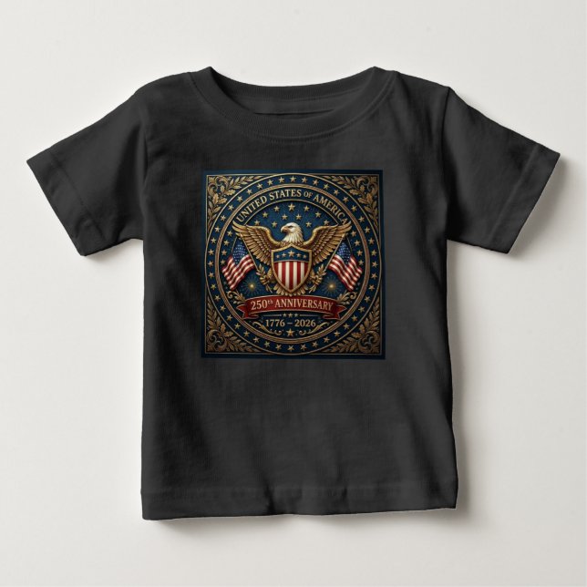 Camiseta De Bebé Versión 250 de Estados Unidos 3 (Anverso)