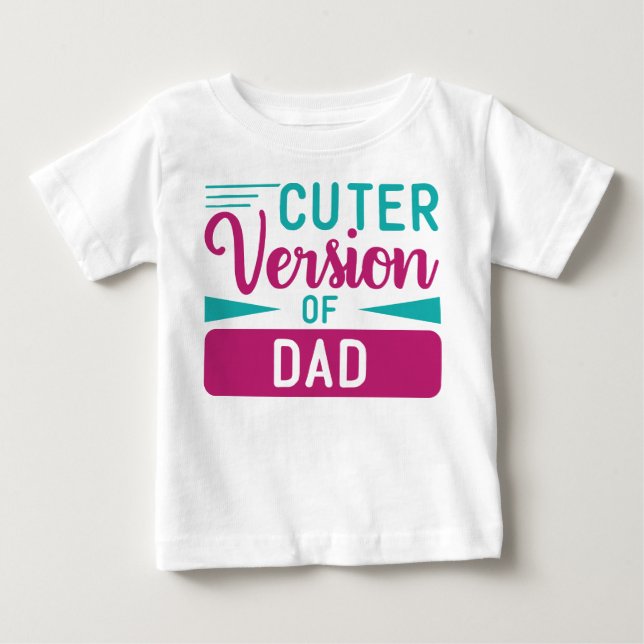 CAMISETA DE BEBÉ VERSIÓN CORTA DE DAD DICYING (Anverso)