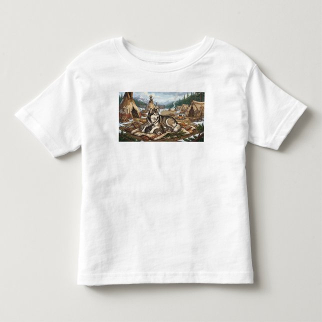 Camiseta De Bebé Versión de madre malamute 1  (Anverso)