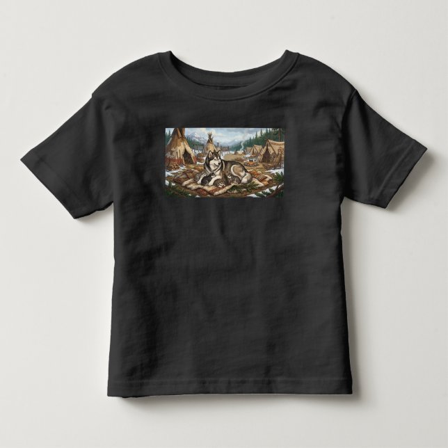 Camiseta De Bebé Versión de madre malamute 1  (Anverso)