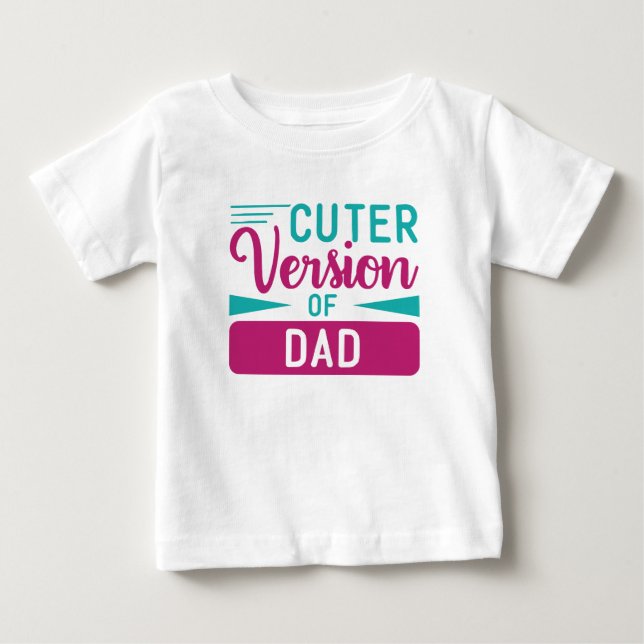 Camiseta de bebé versión más linda de papá (Anverso)