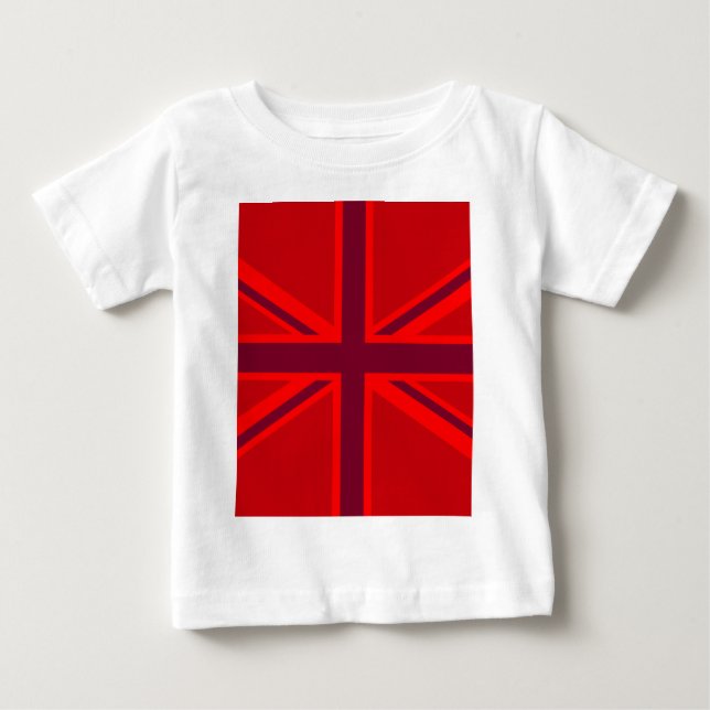 Camiseta De Bebé Versión roja Unión británica Jack Decor (Anverso)