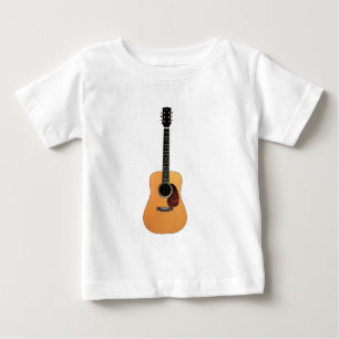 Camiseta De Bebé Vertical de la guitarra acústica