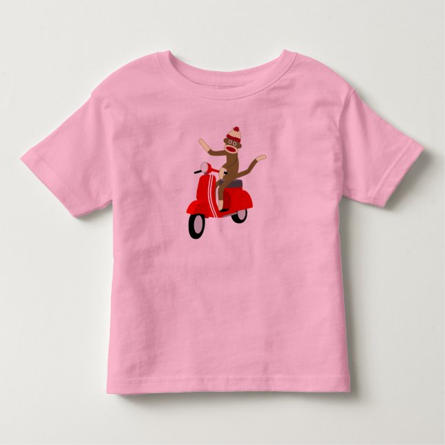Camiseta De Bebé Vespa del Vespa del mono del calcetín (Anverso)