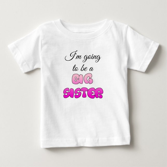 Camiseta De Bebé Vestido de Anuncio de Hermana Mayor a Ser (Anverso)