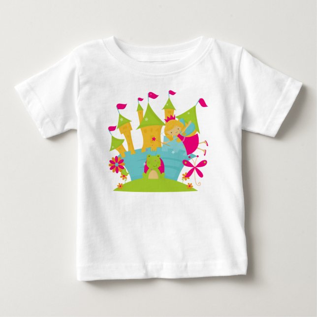 Camiseta De Bebé Vestido de bebé sin mangas de princesa hada rubia (Anverso)