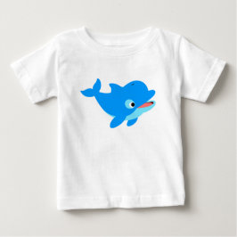 Camiseta De Bebé Vestido de delfín de dibujos animados curioso lind