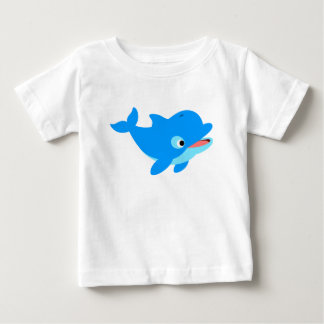 Camiseta De Bebé Vestido de delfín de dibujos animados curioso lind