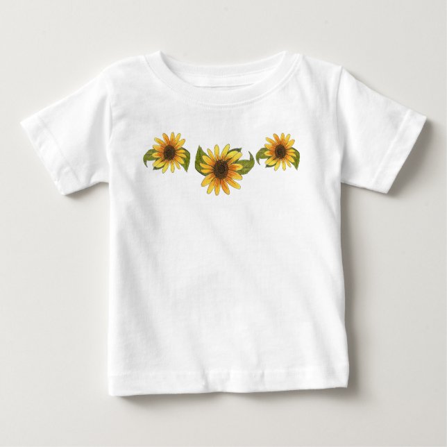 Camiseta De Bebé Vestido de girasol (Anverso)