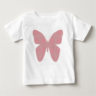 Camiseta De Bebé Vestido de mariposa rosada