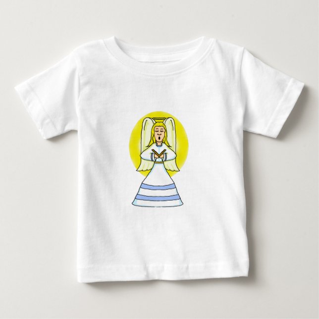 Camiseta De Bebé Vestido de niña con volante Angel (Anverso)
