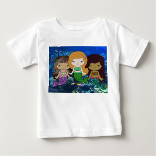 Camiseta De Bebé Vestido de Niña Mermaid Toddler