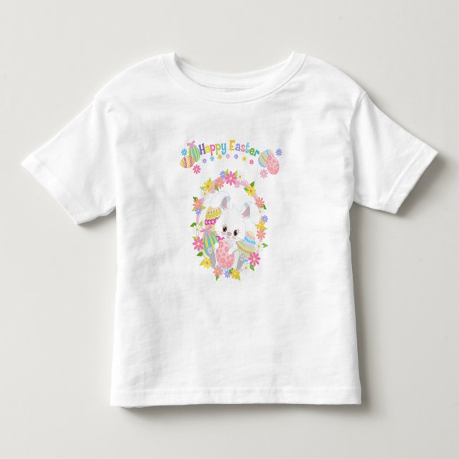 Camiseta De Bebé Vestido de Pascua de las niñas (Anverso)
