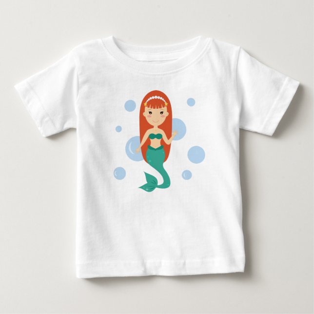 Camiseta De Bebé Vestido de princesa sirena niña bebé lindo tutú (Anverso)