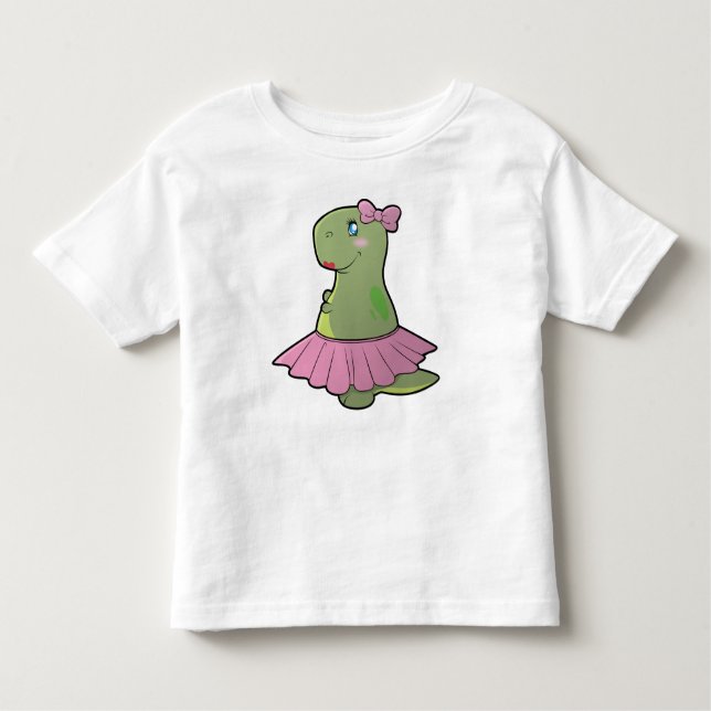Camiseta De Bebé Vestido de T-Rex del dinosaurio de las niñas (Anverso)