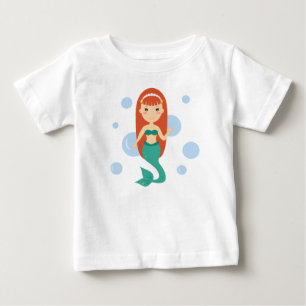 Camiseta De Bebé Vestido de tutú de princesa sirena linda niña
