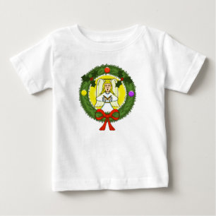 Camiseta De Bebé Vestido de volantes para niños pequeños Ángel en c