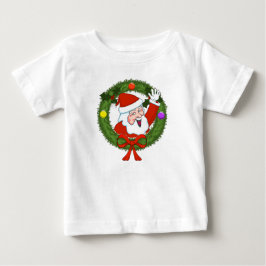 Camiseta De Bebé Vestido de volantes para niños pequeños con Santa 