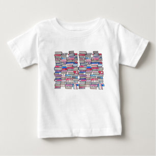 Camiseta De Bebé Vestido del bebé de los libros del rosa