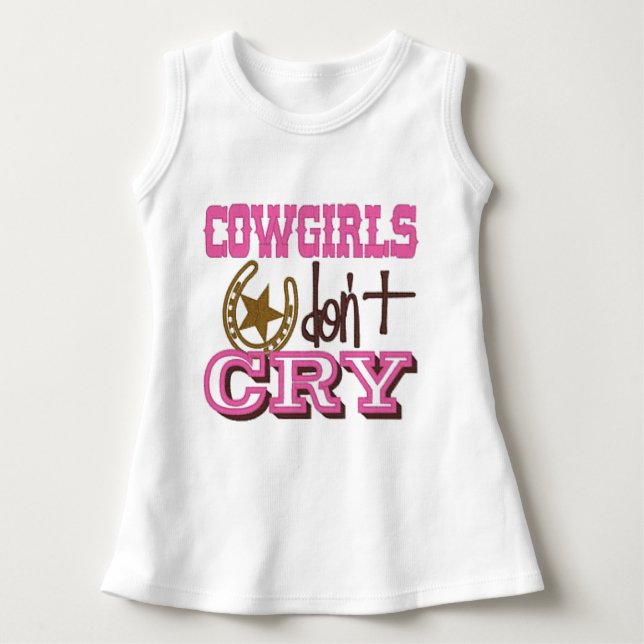 Camiseta De Bebé Vestido sin mangas "Cowgirl" (Anverso)
