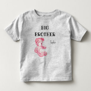 Camiseta De Bebé Vestimenta para Baby Shower de Niña Hermano Mayor 