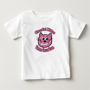 Camiseta De Bebé Veterinario de Gatito Alegre