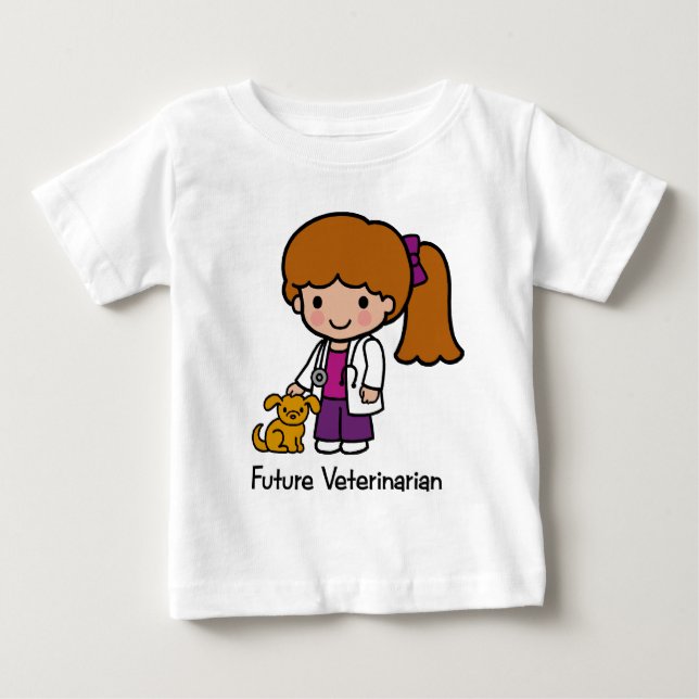 Camiseta De Bebé Veterinario Futuro - Chica (Anverso)