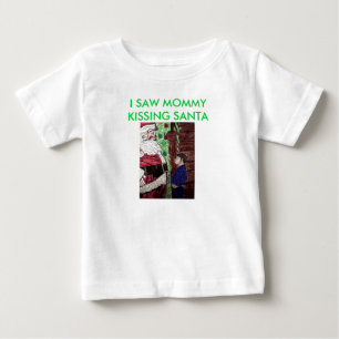 Camiseta De Bebé VI a MOMMY KISSING SANTA camisas infantiles