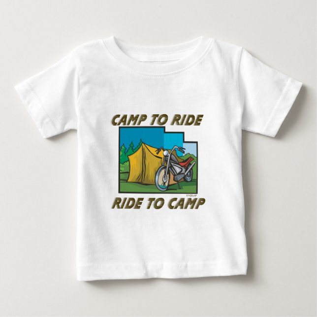 Camiseta De Bebé Viajar al campamento (Anverso)