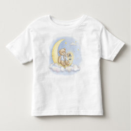 Camiseta De Bebé Viaje a la Luna, Teddy y Conejo