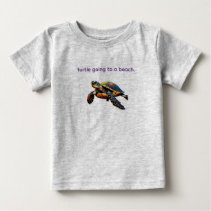 Camiseta De Bebé Viaje a la orilla: El camino de la tortuga