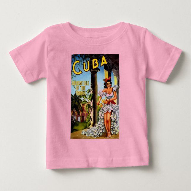 Camiseta De Bebé Viaje de bailarina cubana (Anverso)