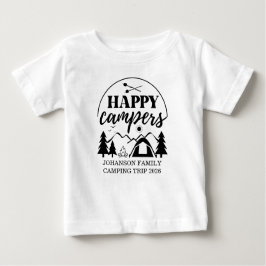 Camiseta De Bebé Viaje de camping familiar