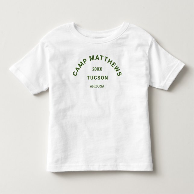 Camiseta De Bebé Viaje de camping para familias de Escudos verdes f (Anverso)