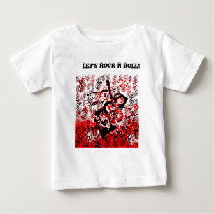 Camiseta De Bebé Viaje de Música-Rojo_