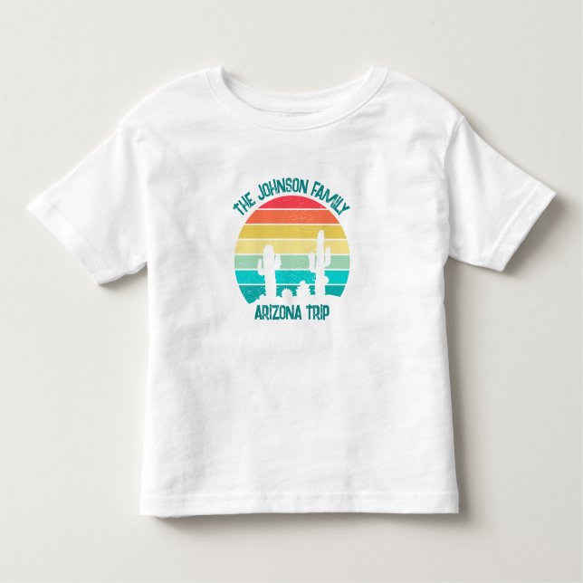 Camiseta De Bebé Viaje de Personalizado Sunset Cactus en el desiert (Anverso)