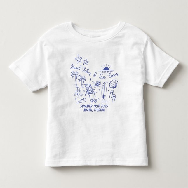 Camiseta De Bebé Viaje de Verano de Familia Personalizado Grupo de  (Anverso)