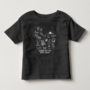Camiseta De Bebé Viaje de verano personalizado en familia en la pla