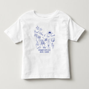 Camiseta De Bebé Viaje de verano personalizado en familia en la pla