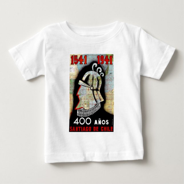 Camiseta De Bebé Viaje en Santiago de Chile (Anverso)