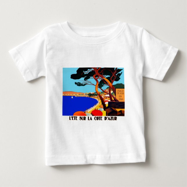 Camiseta De Bebé Viaje francés en la Costa Azul (Anverso)